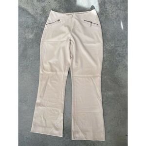 Cache Tan Pants Zippered Beige Khaki Khakis Size 8